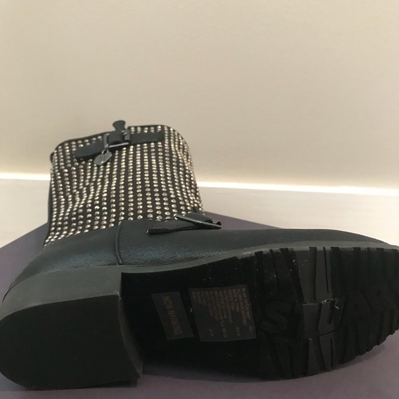 Stuart Weitzman Black studded boots 3 NIB - Picture 3 of 3
